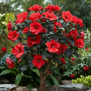 Гибискус Миднайт Роуз купить по цене от 269р. в интернет-магазине «Посадика» с доставкой почтой в в Махачкале и по всей России – [изображение №1].